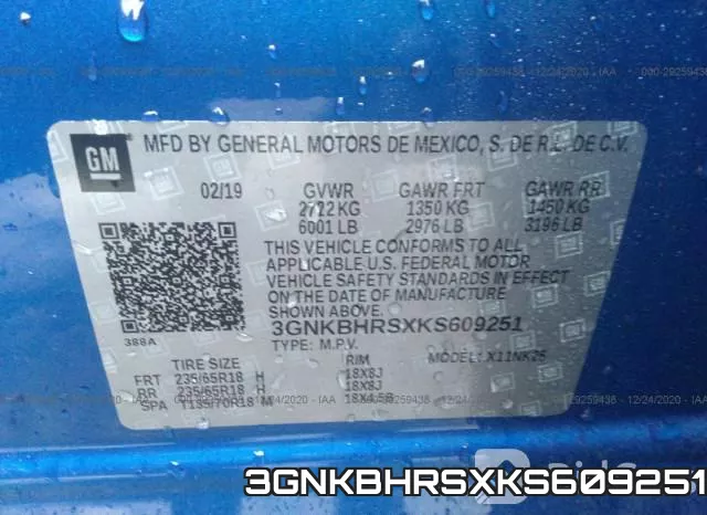 3GNKBHRSXKS609251 фото 9