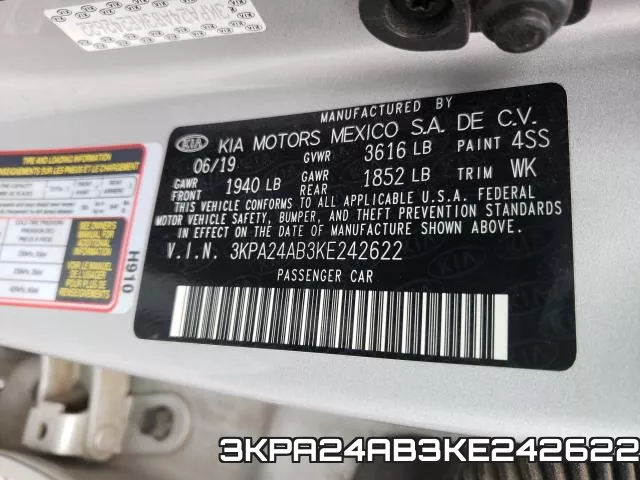 3KPA24AB3KE242622 фото 2