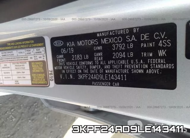 3KPF24AD9LE143411 фото 9