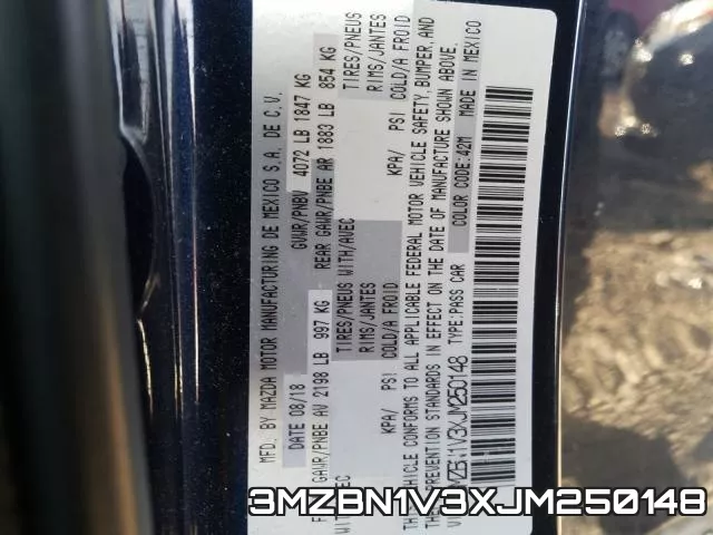 3MZBN1V3XJM250148 фото 2