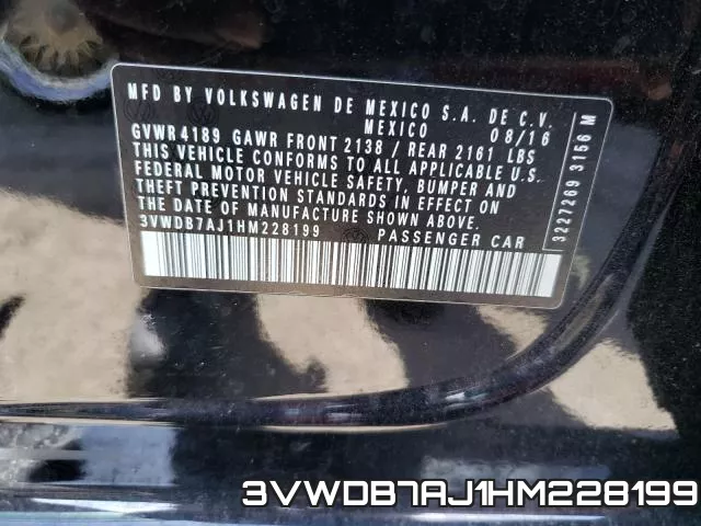 3VWDB7AJ1HM228199 фото 2