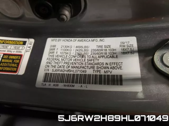 5J6RW2H89HL071049 фото 2