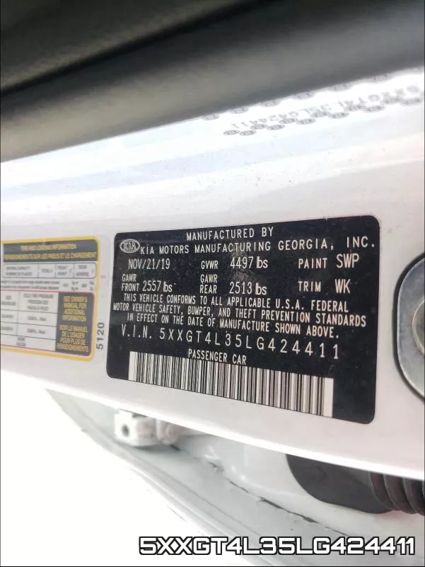 5XXGT4L35LG424411 фото 2