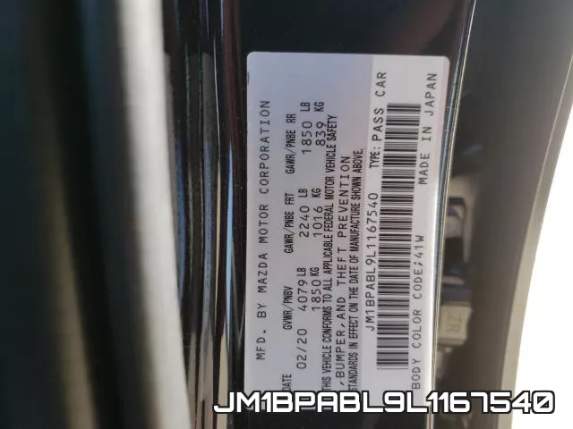 JM1BPABL9L1167540 фото 2