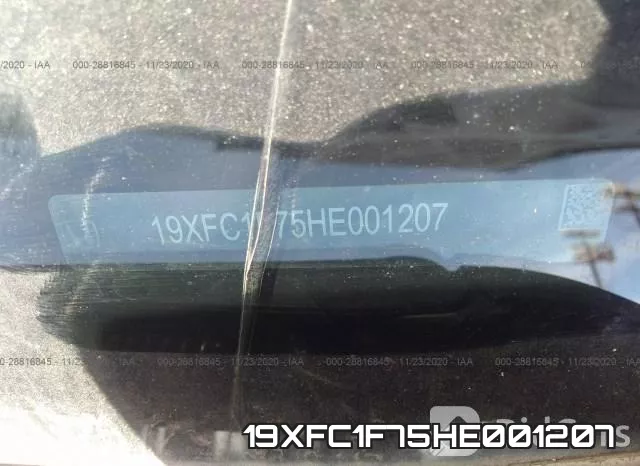 19XFC1F75HE001207 фото 10