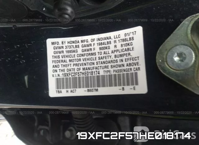 19XFC2F57HE018174 фото 10