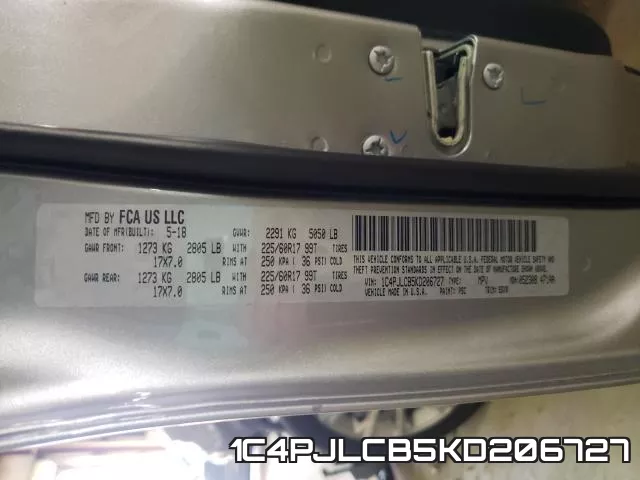 1C4PJLCB5KD206727 фото 2