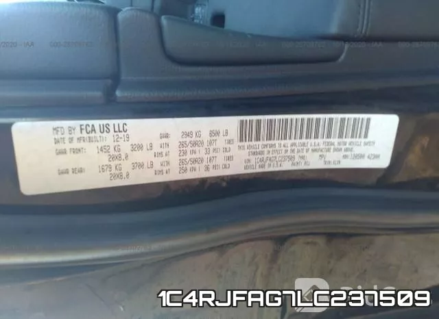 1C4RJFAG7LC237509 фото 9