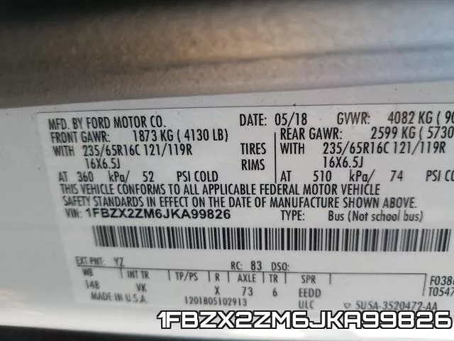 1FBZX2ZM6JKA99826 фото 2