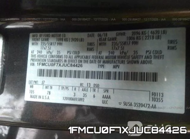 1FMCU0F7XJUC84426 фото 10