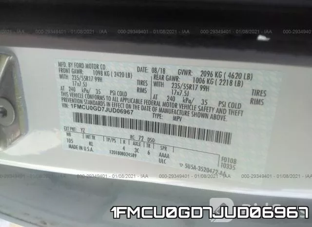 1FMCU0GD7JUD06967 фото 10