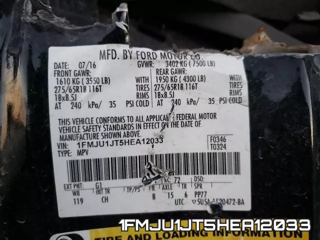 1FMJU1JT5HEA12033 фото 2