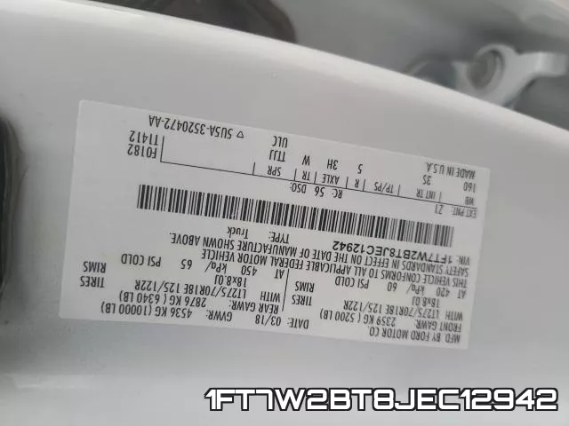 1FT7W2BT8JEC12942 фото 2