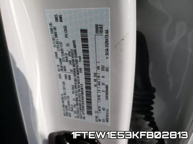 1FTEW1E53KFB02813 фото 2