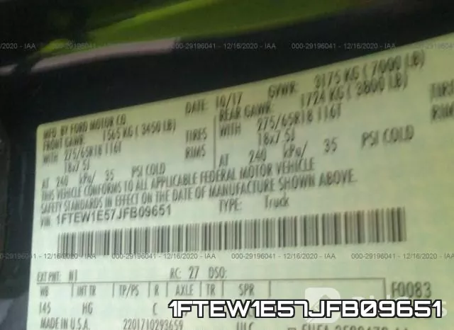 1FTEW1E57JFB09651 фото 10