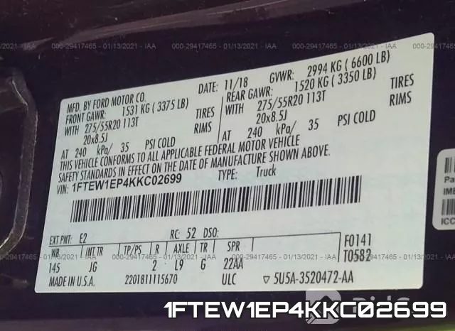 1FTEW1EP4KKC02699 фото 10