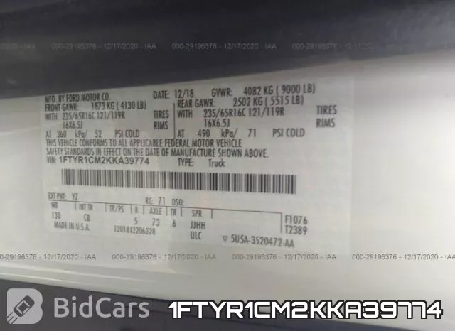 1FTYR1CM2KKA39774 фото 10