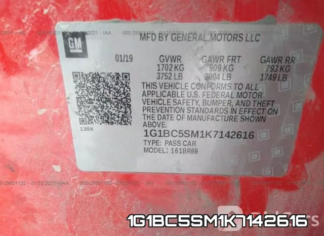 1G1BC5SM1K7142616 фото 10