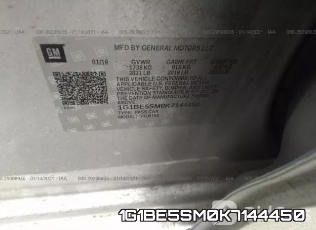 1G1BE5SM0K7144450 фото 10