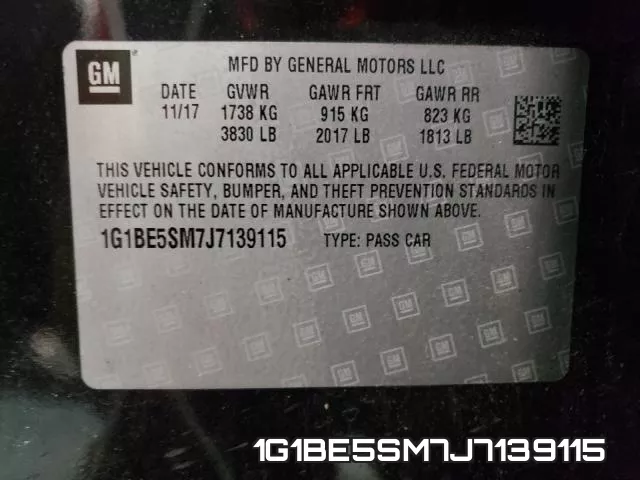 1G1BE5SM7J7139115 фото 2