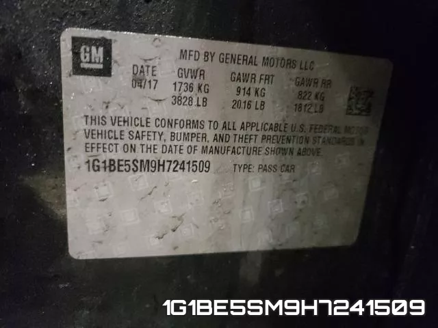 1G1BE5SM9H7241509 фото 2