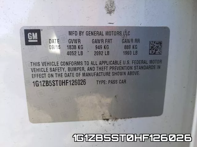 1G1ZB5ST0HF126026 фото 2