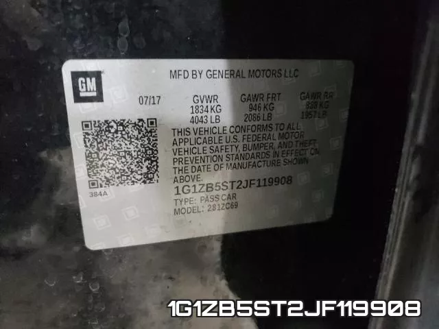 1G1ZB5ST2JF119908 фото 2