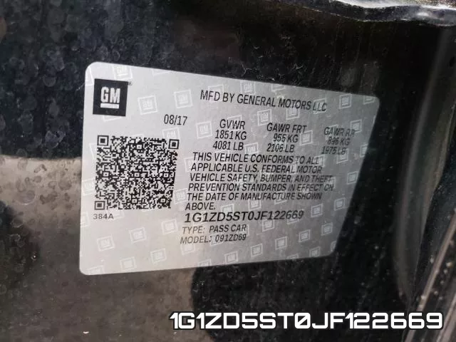 1G1ZD5ST0JF122669 фото 2