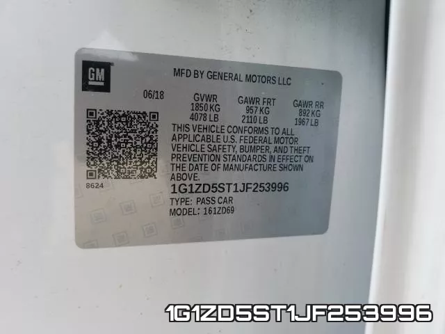 1G1ZD5ST1JF253996 фото 2