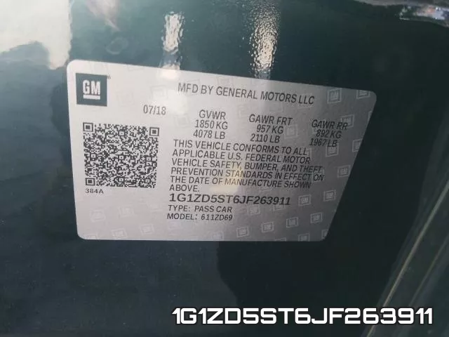 1G1ZD5ST6JF263911 фото 2