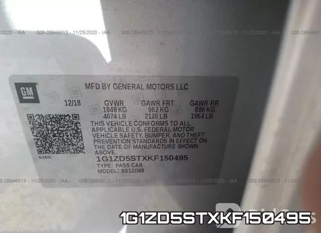 1G1ZD5STXKF150495 фото 8