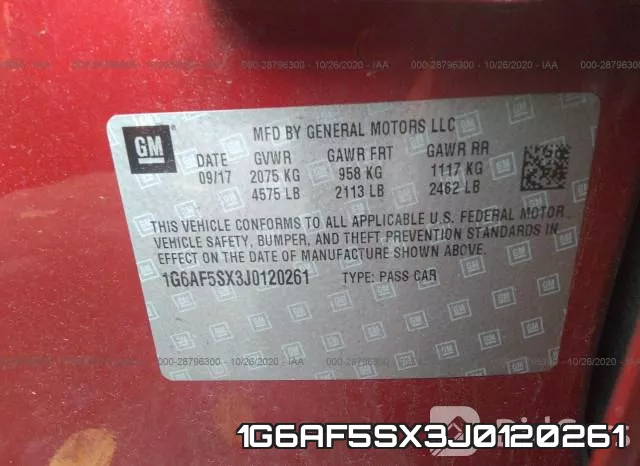 1G6AF5SX3J0120261 фото 10