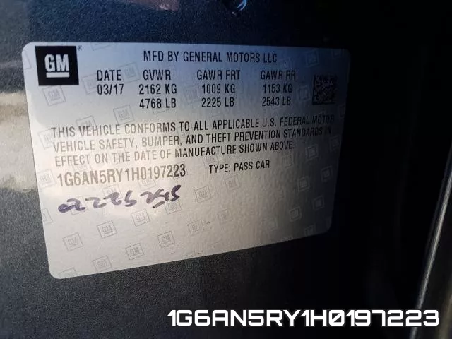 1G6AN5RY1H0197223 фото 2