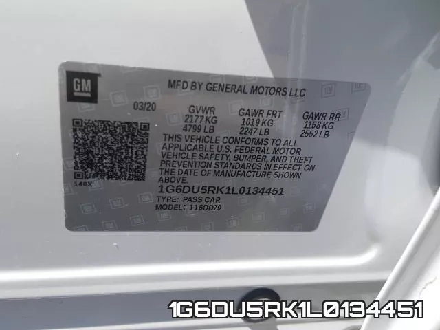 1G6DU5RK1L0134451 фото 2
