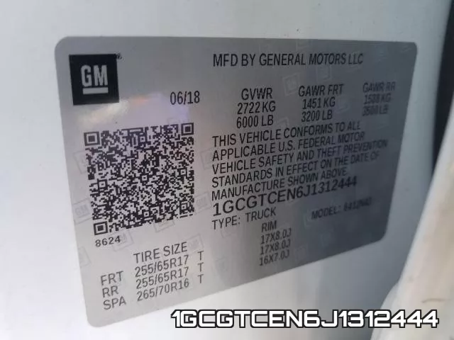 1GCGTCEN6J1312444 фото 2