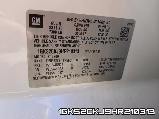 1GKS2CKJ9HR210313 фото 2