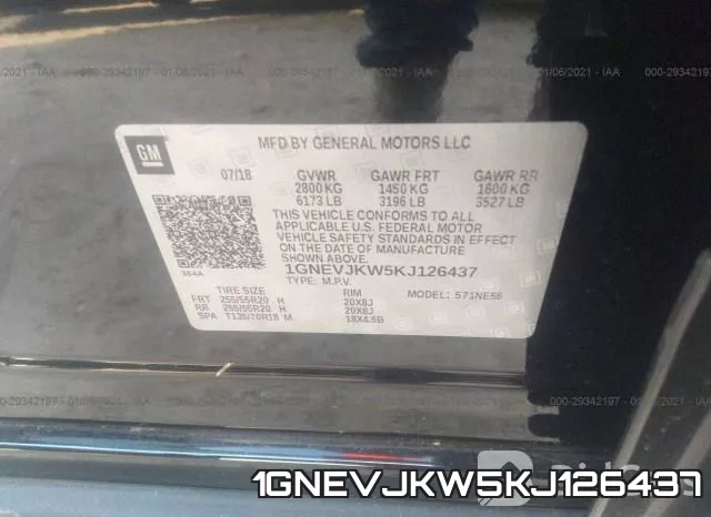 1GNEVJKW5KJ126437 фото 10