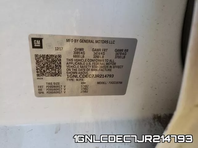 1GNLCDEC7JR214793 фото 2