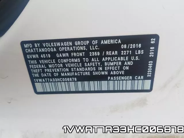 1VWAT7A33HC006878 фото 2