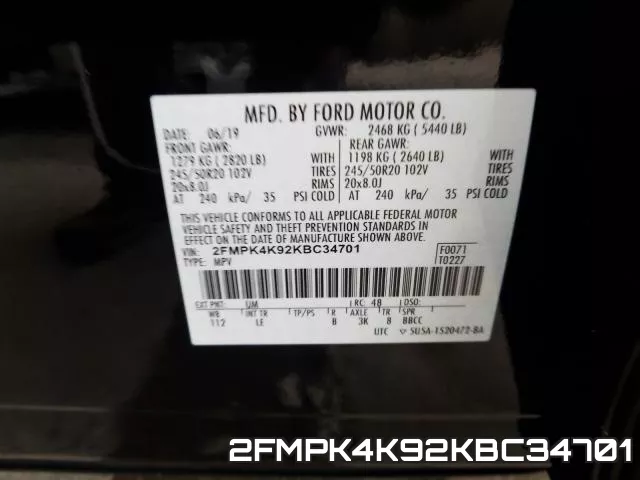 2FMPK4K92KBC34701 фото 2