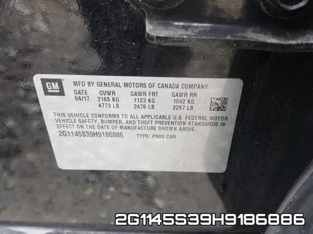2G1145S39H9186886 фото 2