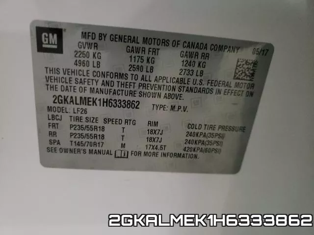 2GKALMEK1H6333862 фото 2