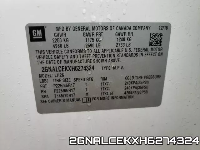 2GNALCEKXH6274324 фото 2