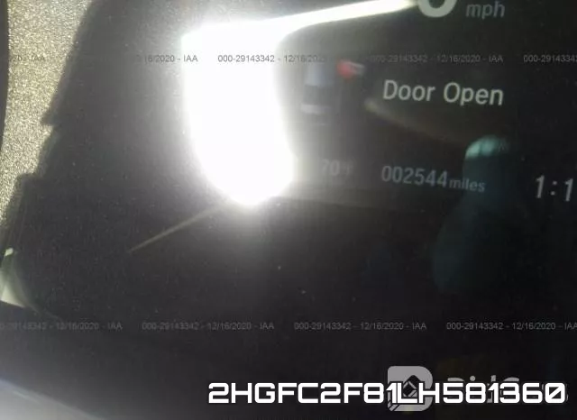 2HGFC2F81LH581360 фото 8