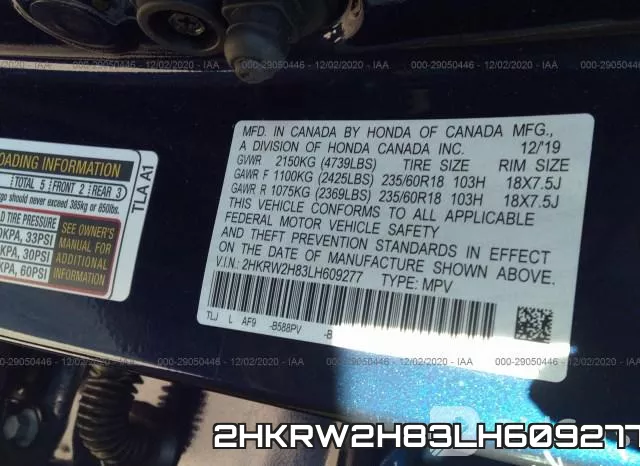 2HKRW2H83LH609277 фото 10