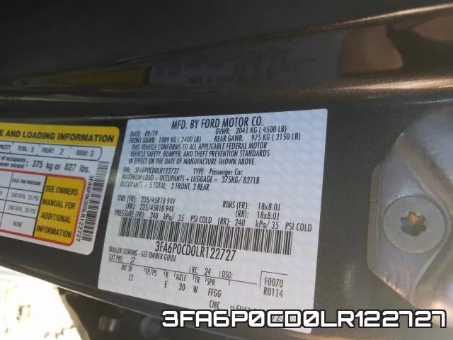 3FA6P0CD0LR122727 фото 2
