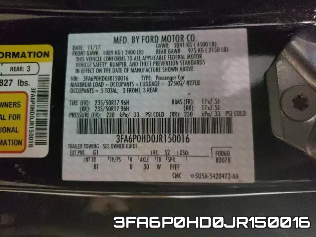 3FA6P0HD0JR150016 фото 2