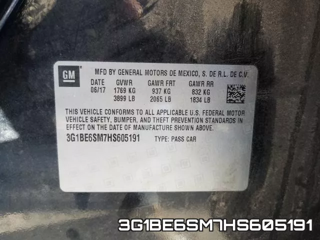 3G1BE6SM7HS605191 фото 2