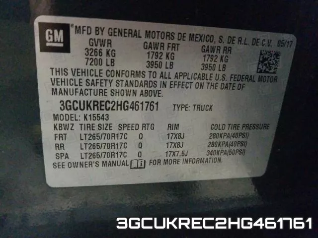 3GCUKREC2HG461761 фото 2