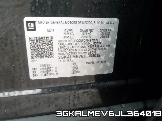 3GKALMEV6JL364018 фото 2